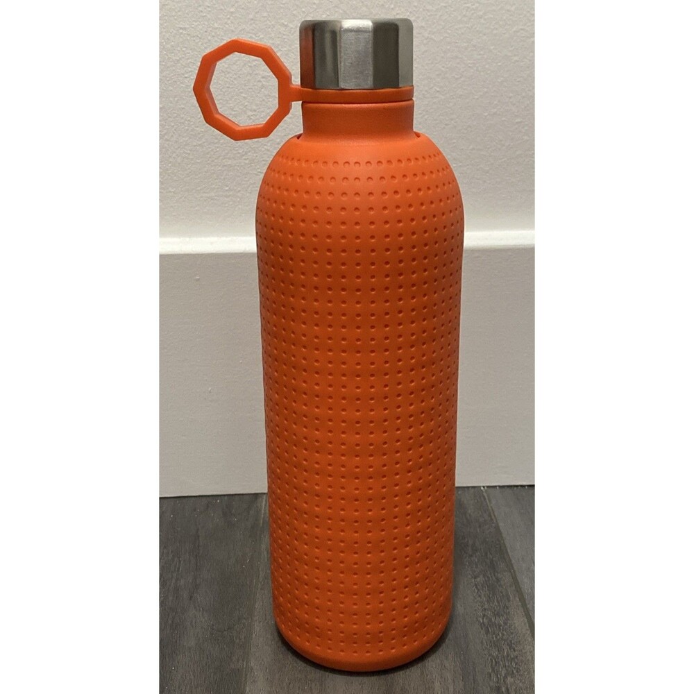 Starbucks 20 Oz Water Bottle Thermal Orange Rubber Sleeve Stainless Steel NEW - Picture 6 of 9